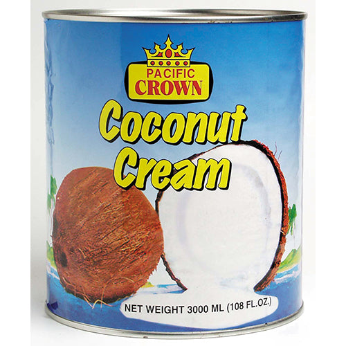 Rich and creamy Pacific Crown Coconut Cream in a 10-ounce container, perfect for enhancing sweet and savory dishes.