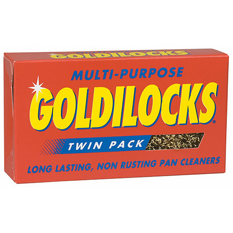 Versatile Goldilocks Brass Multi-Purpose Pad 2pk for tough cleaning, restoring surfaces, and creative DIY projects.