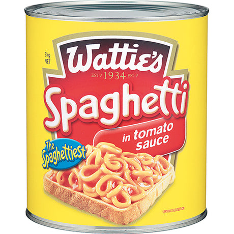 Bulk 3kg pack of Wattie's Spaghetti, ideal for quick meals, family dinners, and meal prep with a perfect al dente texture.