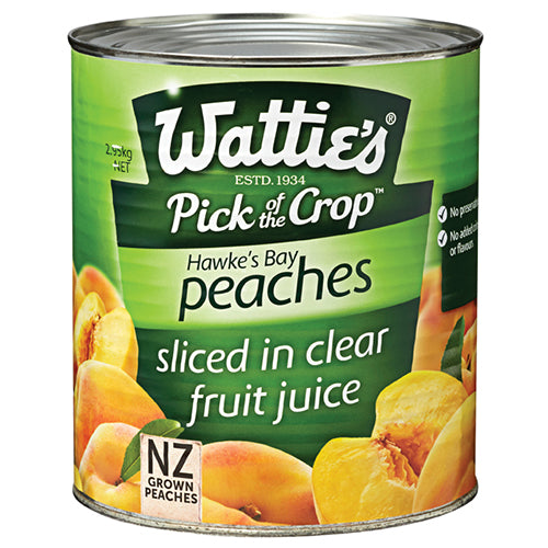 Wattie's Peach Slices In Clear Fruit Juice 2.95kg