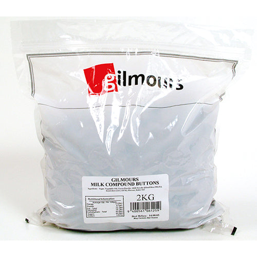 Gilmours Milk Chocolate Compound Buttons 2kg