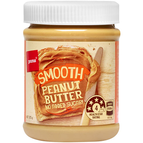 Pams Smooth Peanut Butter 375g