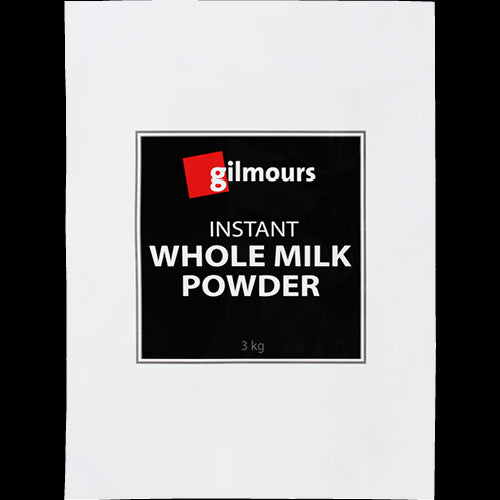 Gilmours Whole Milk Powder 3kg pack for baking and cooking, made from premium New Zealand dairy for creamy richness.