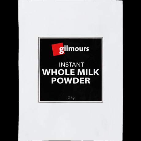 Gilmours Whole Milk Powder 3kg pack for baking and cooking, made from premium New Zealand dairy for creamy richness.