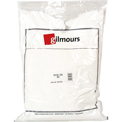 Gilmours Baking Soda 5kg, a versatile leavening agent for baking and natural cleaner, essential for every kitchen.