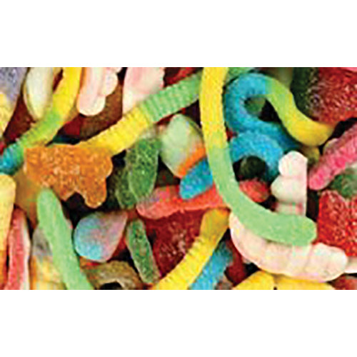 Colorful assortment of Nowco Sour Gummies in a 2kg bag, offering a tangy and fruity taste experience for candy lovers.