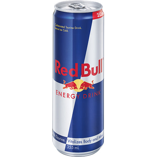 24-pack of Red Bull Energy Drink cans (355ml each) for a refreshing energy boost, ideal for busy lifestyles.