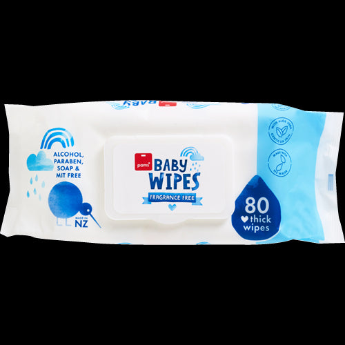 Pams Fragrance Free Thick Wipes 80pk