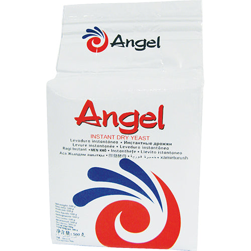 Angel Instant Dry Yeast 500g pack for effortless baking; ensures perfect rise and soft texture in all recipes.