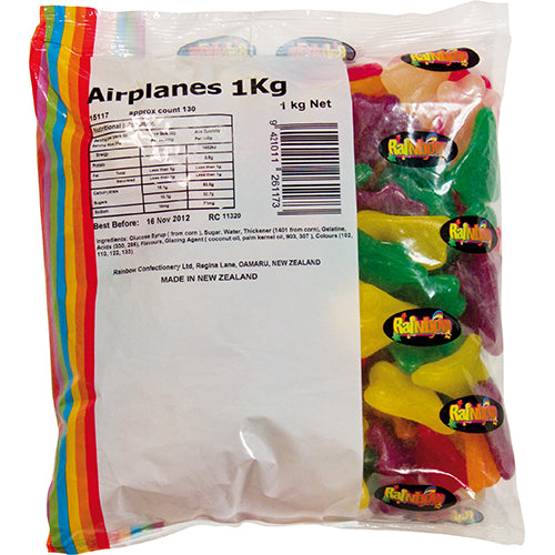 Vibrant Rainbow Airplanes 1kg pack for imaginative play, education, and fun in colorful designs for young aviators.