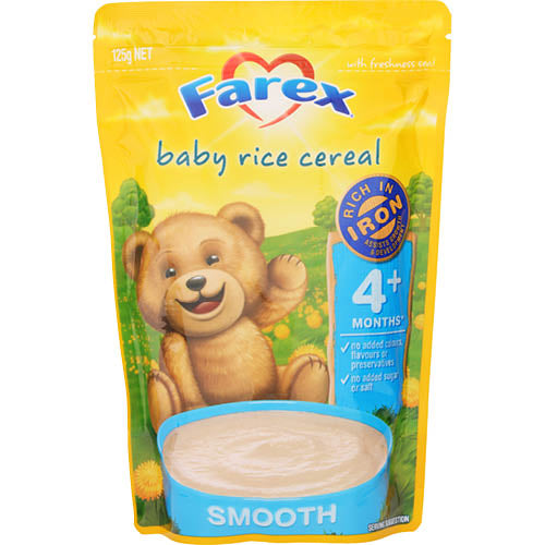 Farex Baby Rice Cereal Smooth 4+ Months 125g