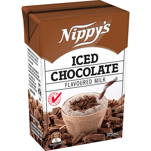 Nippy's Iced Chocolate Milk pack of 24, rich, creamy, low-fat, gluten-free, and calcium-rich for strong bones.