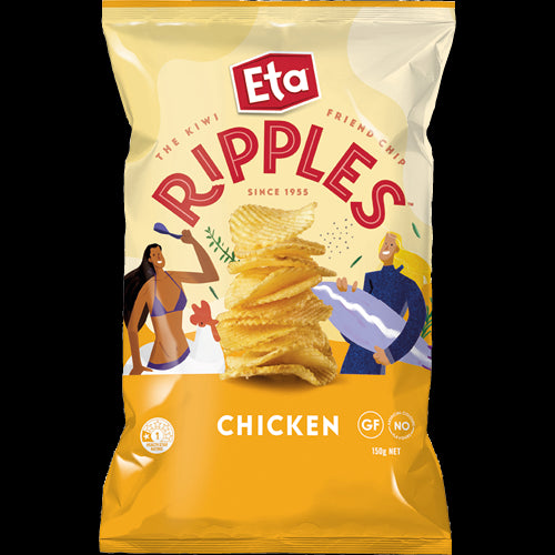 Eta Ripple Cut Chicken Potato Chips 150g