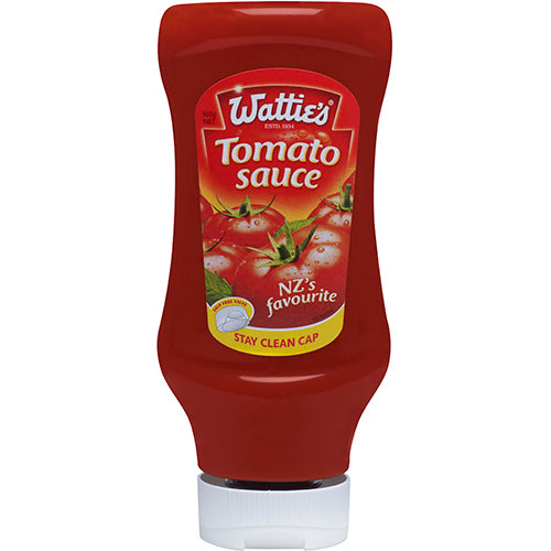 Wattie's Tomato Sauce 560g, a Kiwi favorite, perfect for BBQs and versatile use with various dishes.