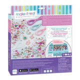 Colorful bracelet-making kit for tweens, featuring cords, beads, charms, and a PlayTray for creative jewelry design.