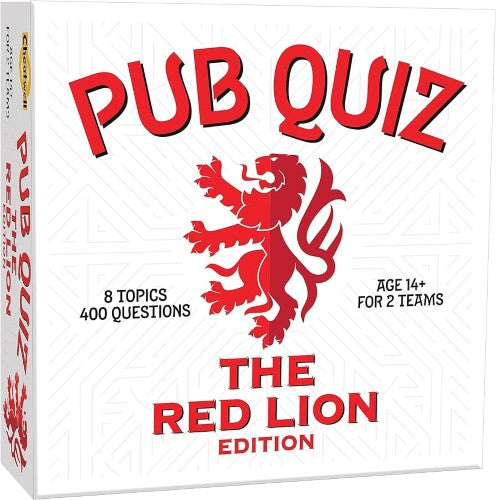 Pub Quiz Game - The Red Lion Edition: Fun trivia challenge with 400 questions across 8 categories, perfect for social gatherings.