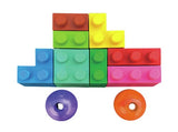 Eco-friendly Block Crayons in a car design, made from beeswax for smooth coloring, perfect for budding artists aged 3 and up.