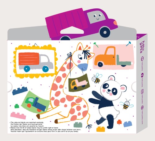 Eco-friendly Haku Yoka Truck Block Crayons with 9 vibrant colors, made from beeswax for smooth, safe, creative fun for kids.