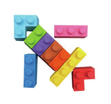 Eco-friendly Haku Yoka Rocket block crayons in vibrant colors for young artists, made with beeswax and non-toxic materials.