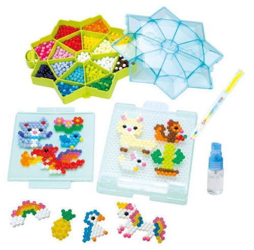 Aquabeads Star Beads Studio with 1000+ vibrant beads, sprayer, and tools for creative bead art fun for kids aged 4+.