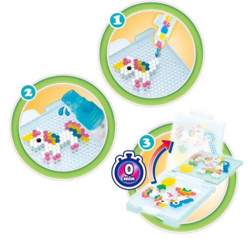 Colorful Aquabeads Set - Star Beads Studio with over 1000 star-shaped beads, a bead pen, and flip tray for creative crafting fun.