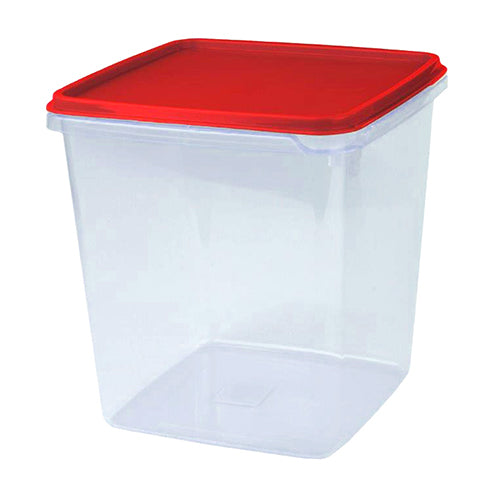 Vibrant red 4.4L Chef's Storer, ideal for organizing pantry essentials with a durable, airtight design.