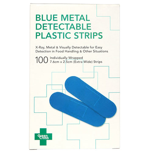 Protec Blue Metal Plaster Strips 100pk