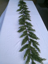 Artificial 180cm Real Touch Juniper Pine Garland with seeds, perfect for year-round home decor and special events.