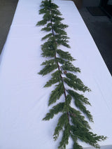 Realistic 180cm juniper pine garland with seeds, perfect for year-round home decor and effortless styling.