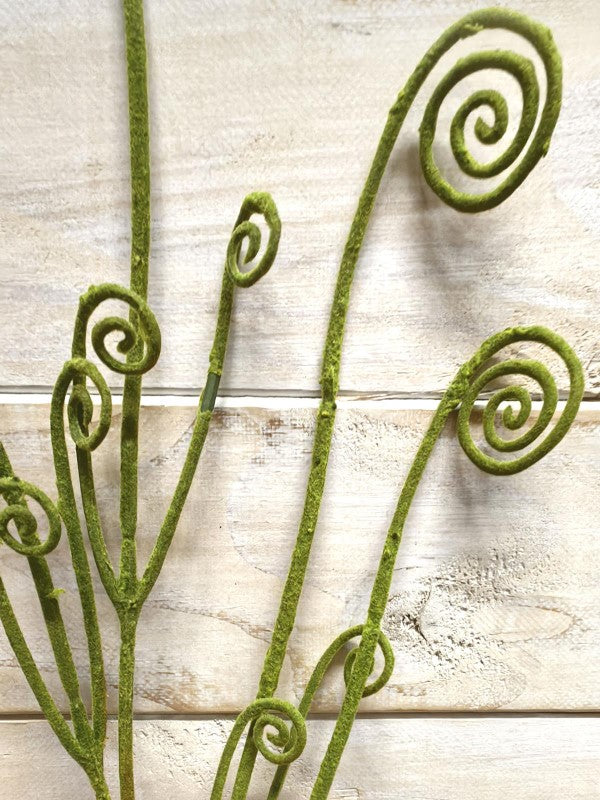 Lifelike artificial large crosier spray featuring lush greenery, perfect for low-maintenance home and event decor.