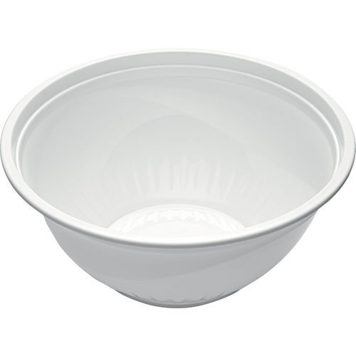 White Bonson Soup Bowl, 1000ml, 50-pack, perfect for serving soups and stews at events, microwave and dishwasher safe.