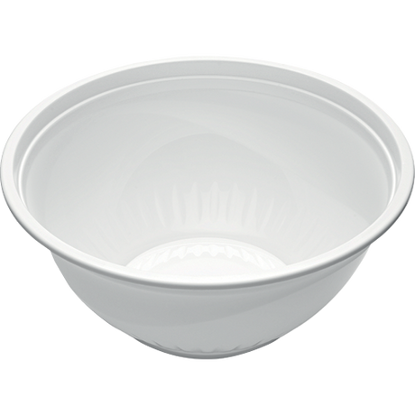 White Bonson Soup Bowl, 1000ml, 50-pack, perfect for serving soups and stews at events, microwave and dishwasher safe.