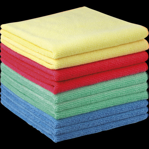 Vibrant assorted Filta microfibre cleaning cloths, soft, durable, eco-friendly, ideal for effective cleaning on all surfaces.