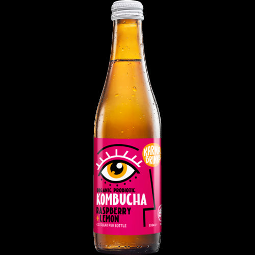 Karma Drinks Raspberry + Lemon Organic Probiotic Kombucha 12 x 330ml