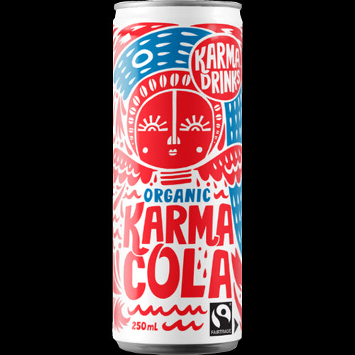 Organic Karma Cola 12-pack: refreshing drink with premium ingredients, perfect for parties or solo enjoyment.