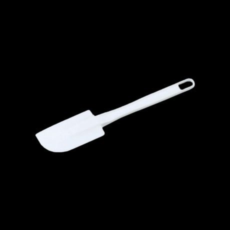 White 25cm RUBBER rubber spatula with ergonomic handle, perfect for mixing, scraping, and flipping in the kitchen.