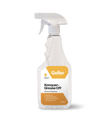 Powerful 500ml degreaser in spray bottle, ideal for removing tough grease and grime from various surfaces.