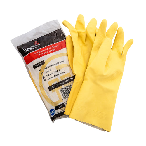 Bastion Silverlined Yellow Small Gloves 24pk