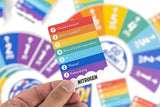 Colorful card game featuring trivia questions and clues for fast-paced fun with family and friends. Ideal for ages 8+.