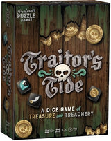 Dice Game Traitors Tide: A thrilling strategy game for 3-6 players, blending deception and treasure hunting in 20-minute rounds.