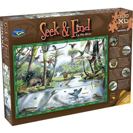 Extra-large jigsaw puzzle featuring Ned Barruad's New Zealand landscapes with a hidden items challenge for all ages.