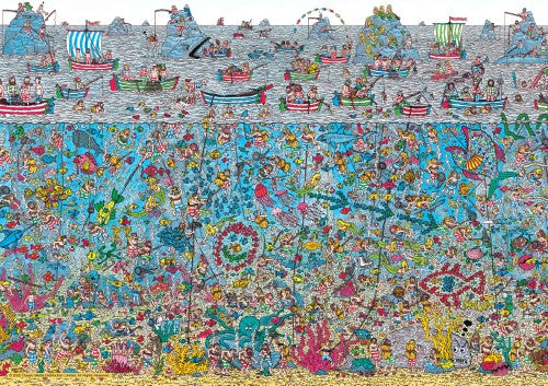 Jigsaw Puzzle - Where's Wally Deep Sea Divers (100pcs)