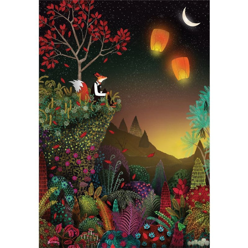 Vibrant 300-piece jigsaw puzzle featuring whimsical animal art by Evan Heasman, perfect for family fun and relaxation.