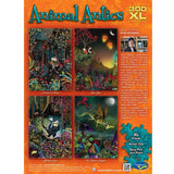 Vibrant 300-piece XL jigsaw puzzle featuring whimsical animal illustrations by Evan Heasman, perfect for family fun and relaxation.