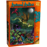 Colorful 300-piece puzzle "The Breeze Dragon" by Evan Heasman featuring whimsical fantasy illustrations for ages 8+.