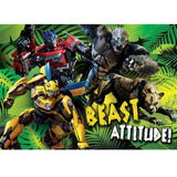 60-piece Transformers 'Rise of the Beasts' jigsaw puzzle featuring vibrant artwork, perfect for ages 4 and up.