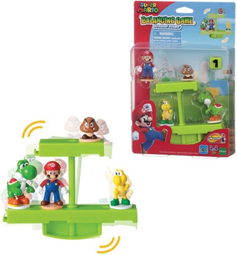 Balancing Game featuring Super Mario characters, encouraging fun and strategy for family-friendly play across multiple stages.