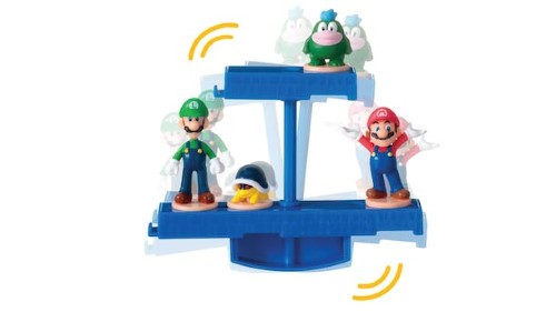 Balancing Game featuring Mario, Luigi, Spike, and Buzzy Beetle for fun group play and fine motor skills development.