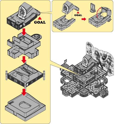 A vibrant image of the Maze Game featuring Mario navigating a colorful maze to rescue Princess Peach.