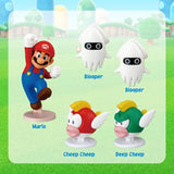 Balancing game featuring Super Mario figures, perfect for thrilling family fun and strategic gameplay for ages 4 and up.